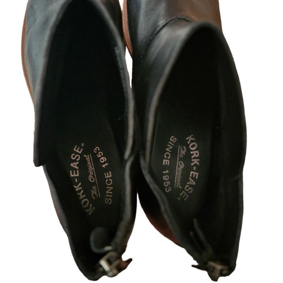 Kork-Ease Black Soft Leather Ryder Booties Women's Size 7 - Picture 7 of 9